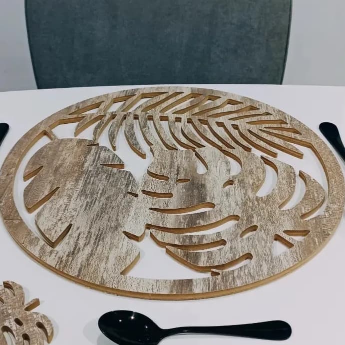 Plato de Sitio Hojas (Pack de 6)